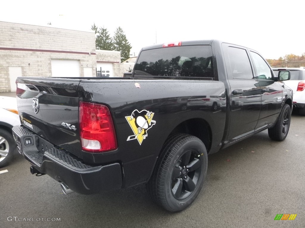 2018 1500 Express Crew Cab 4x4 - Brilliant Black Crystal Pearl / Black/Diesel Gray photo #5
