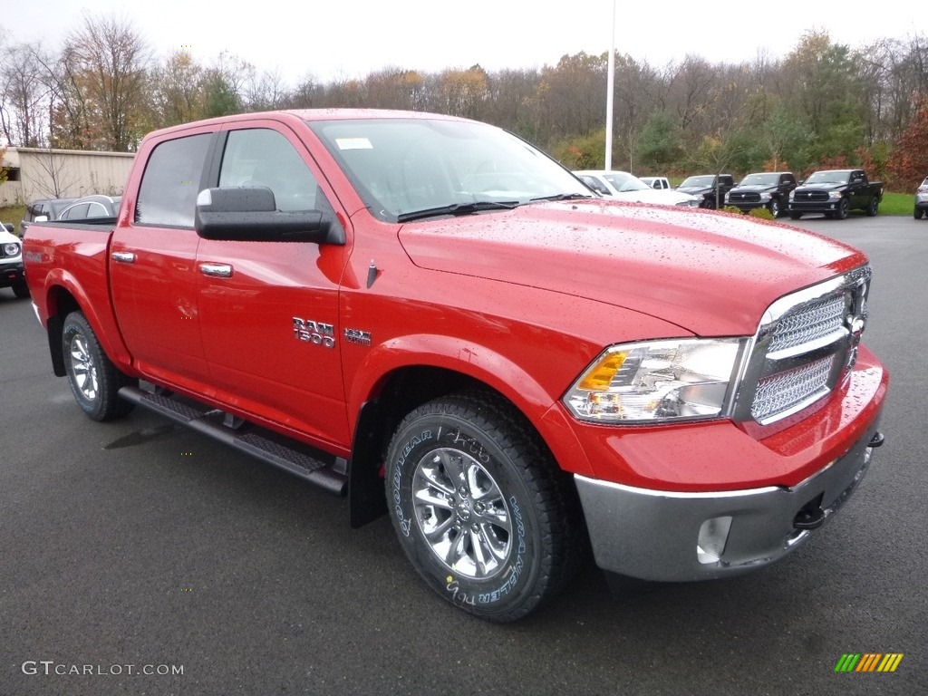 Flame Red 2018 Ram 1500 Big Horn Crew Cab 4x4 Exterior Photo #123722294