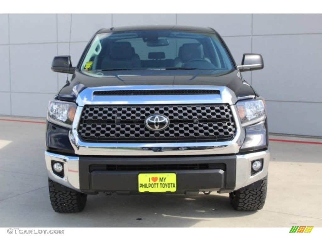 2018 Tundra TSS CrewMax - Midnight Black Metallic / Black photo #2