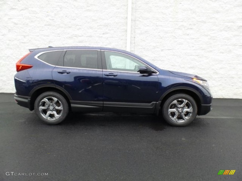 2017 CR-V EX AWD - Obsidian Blue Pearl / Gray photo #2