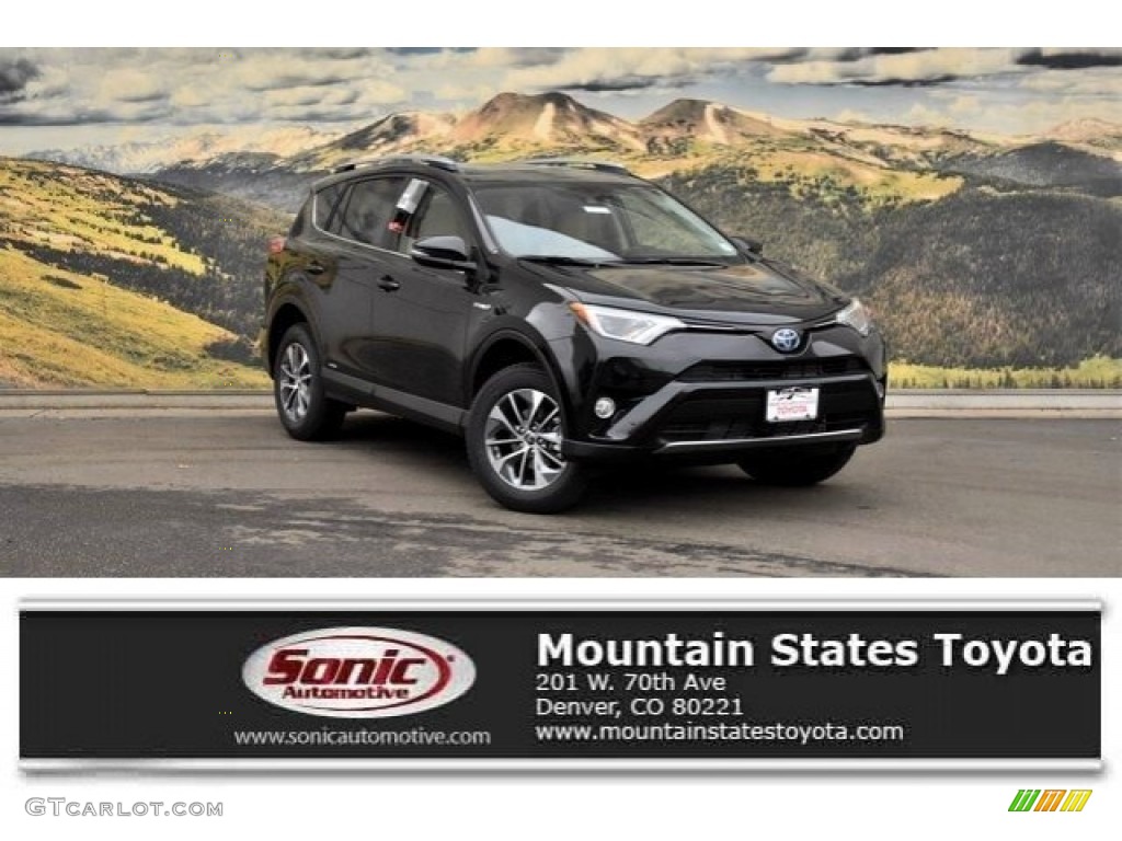 2018 RAV4 XLE AWD Hybrid - Black / Black photo #1