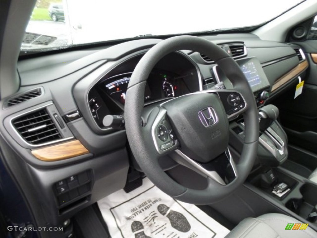 2017 CR-V EX AWD - Obsidian Blue Pearl / Gray photo #8