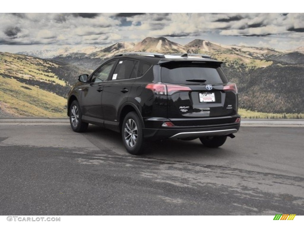 2018 RAV4 XLE AWD Hybrid - Black / Black photo #3