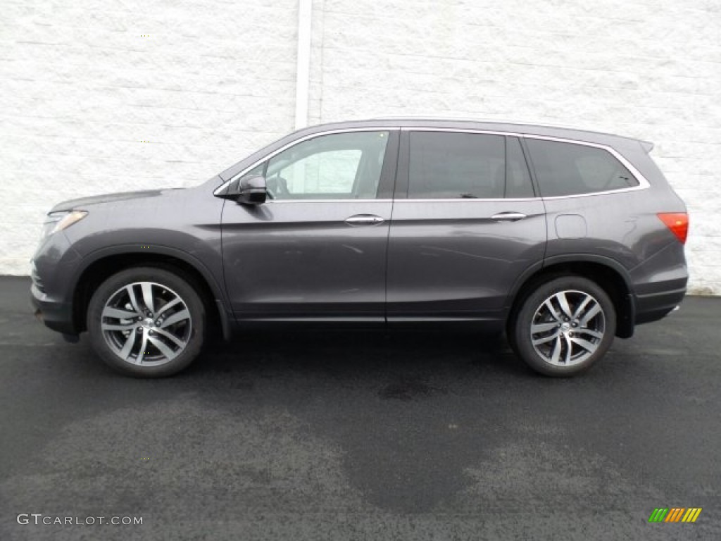 2017 Pilot Elite AWD - Modern Steel Metallic / Black photo #6