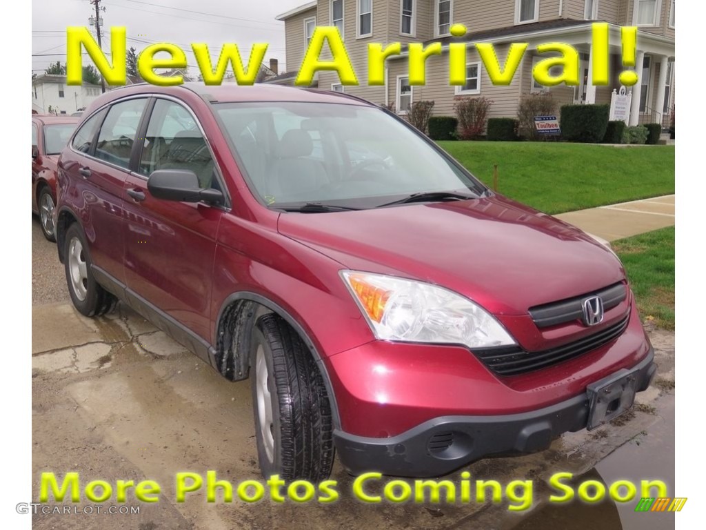 2007 CR-V LX 4WD - Tango Red Pearl / Gray photo #1