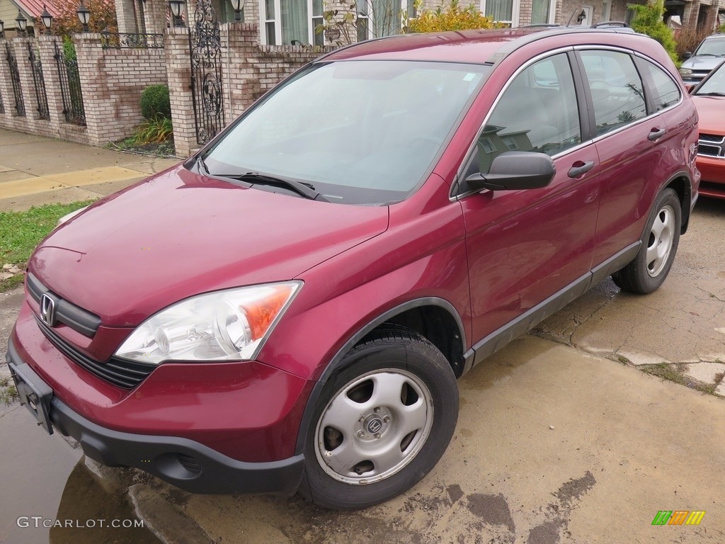 2007 CR-V LX 4WD - Tango Red Pearl / Gray photo #3