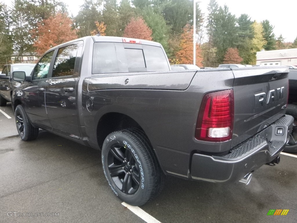2018 1500 Night Crew Cab 4x4 - Granite Crystal Metallic / Black photo #3