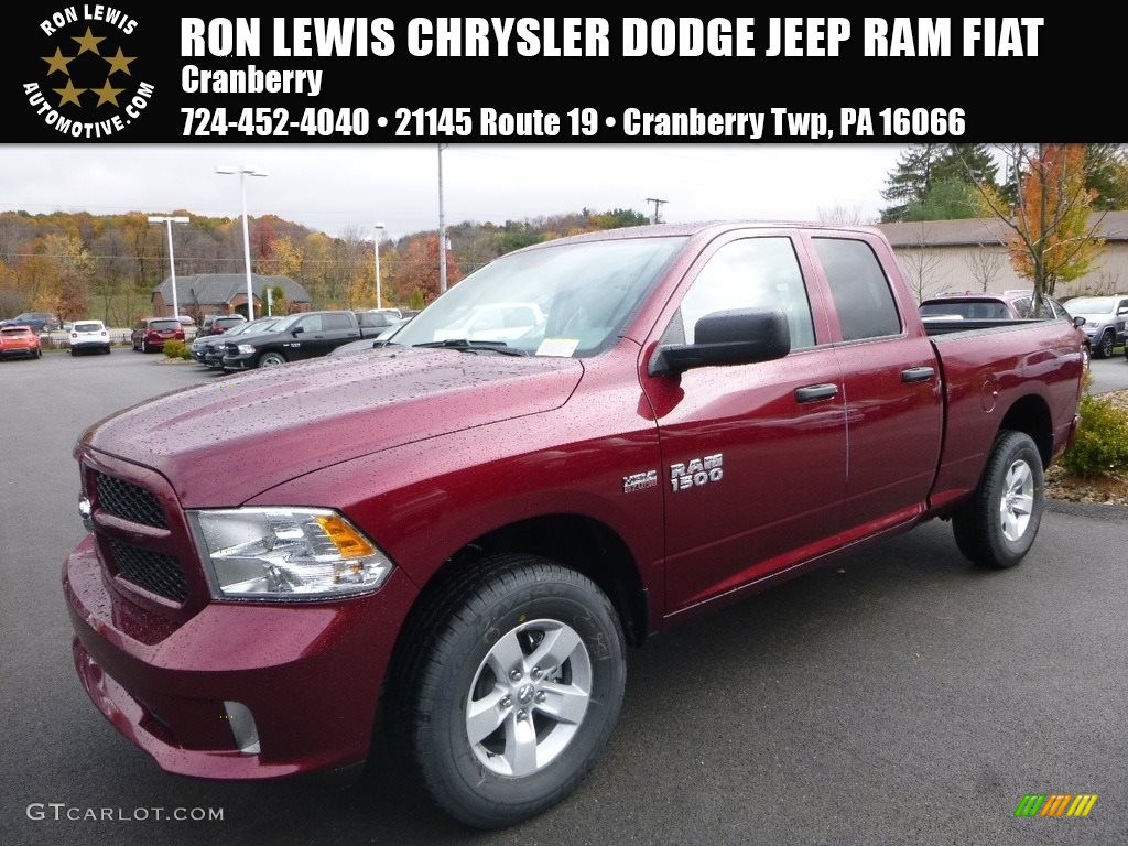 2018 1500 Express Quad Cab 4x4 - Delmonico Red Pearl / Black/Diesel Gray photo #1