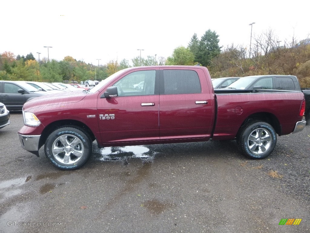 2018 1500 Big Horn Crew Cab 4x4 - Delmonico Red Pearl / Black/Diesel Gray photo #2