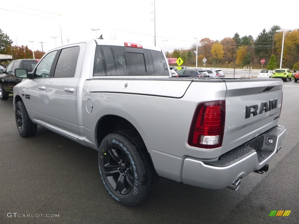 2018 1500 Night Crew Cab 4x4 - Bright Silver Metallic / Black photo #3