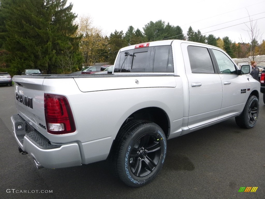 2018 1500 Night Crew Cab 4x4 - Bright Silver Metallic / Black photo #5