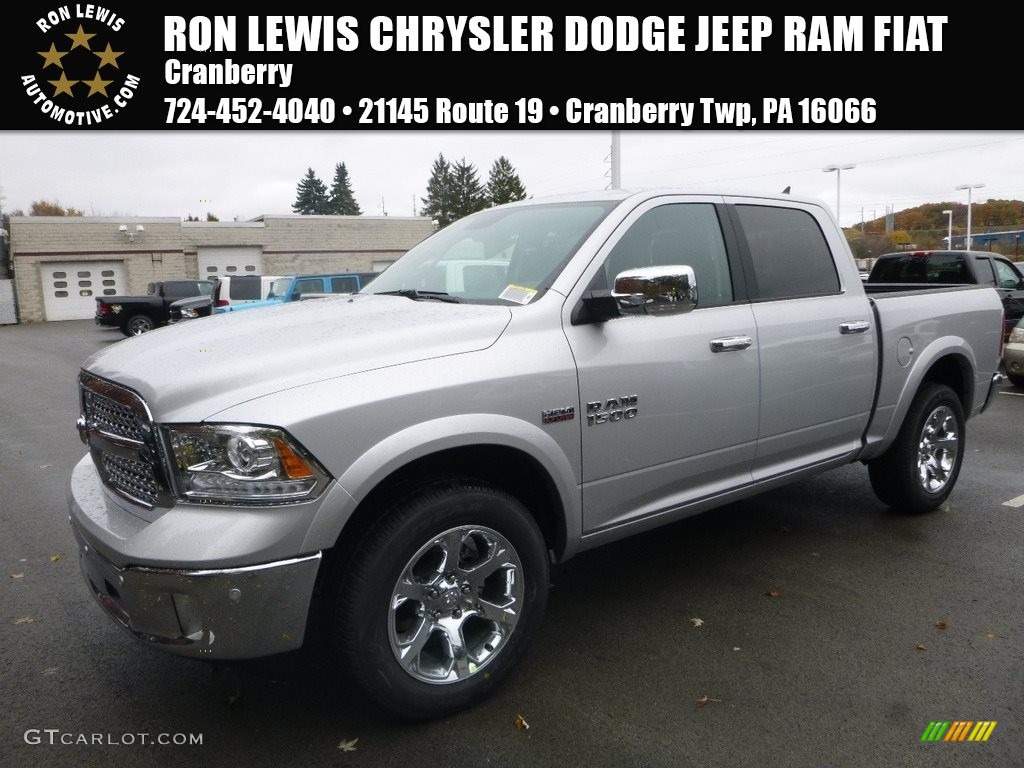 2018 1500 Laramie Crew Cab 4x4 - Bright Silver Metallic / Black photo #1