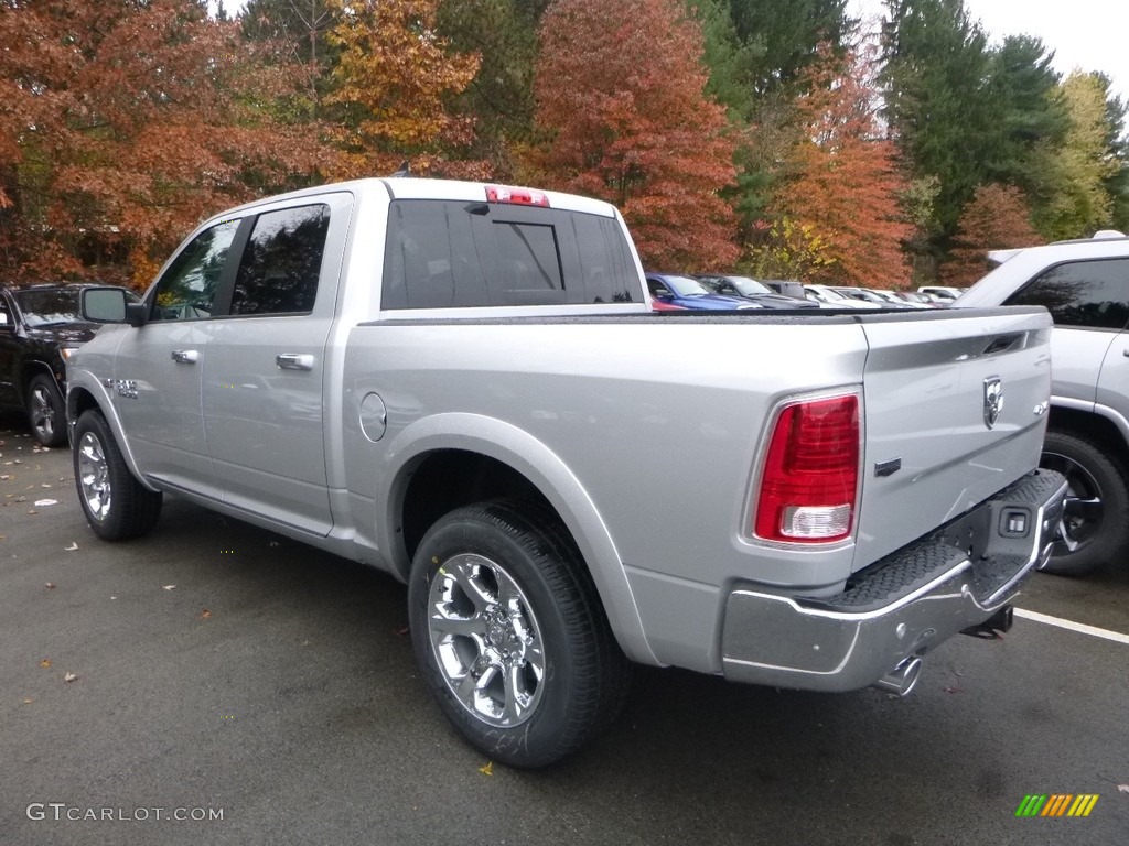 2018 1500 Laramie Crew Cab 4x4 - Bright Silver Metallic / Black photo #3