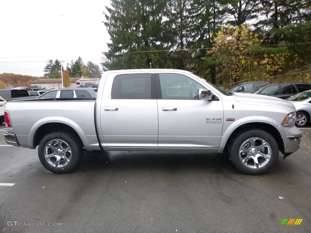 2018 1500 Laramie Crew Cab 4x4 - Bright Silver Metallic / Black photo #6
