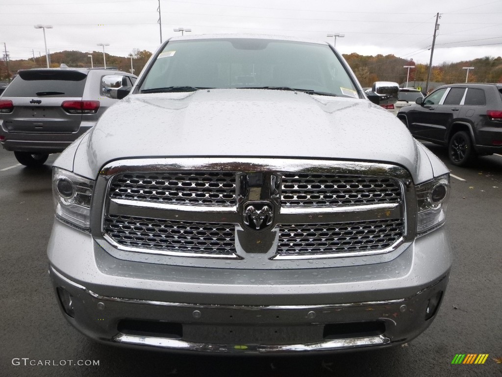 2018 1500 Laramie Crew Cab 4x4 - Bright Silver Metallic / Black photo #8