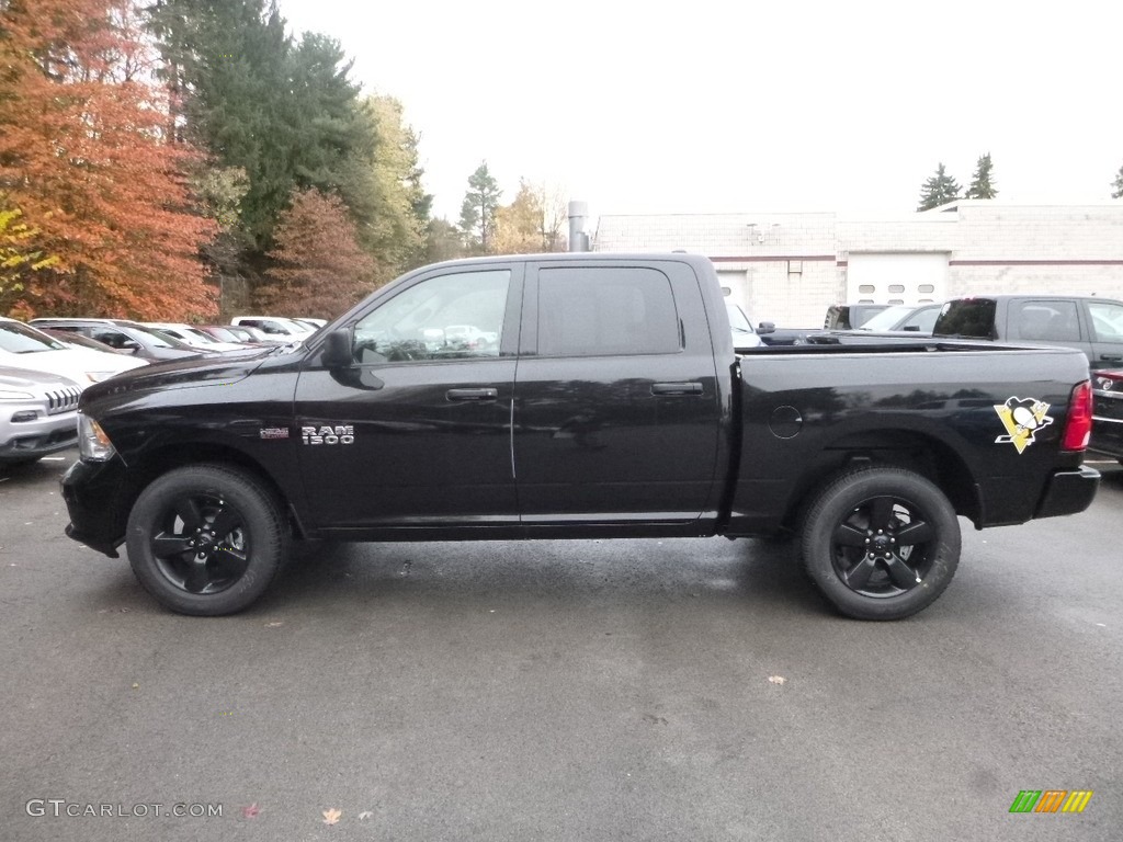 2018 1500 Express Crew Cab 4x4 - Brilliant Black Crystal Pearl / Black/Diesel Gray photo #2