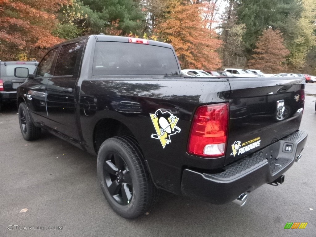 2018 1500 Express Crew Cab 4x4 - Brilliant Black Crystal Pearl / Black/Diesel Gray photo #3