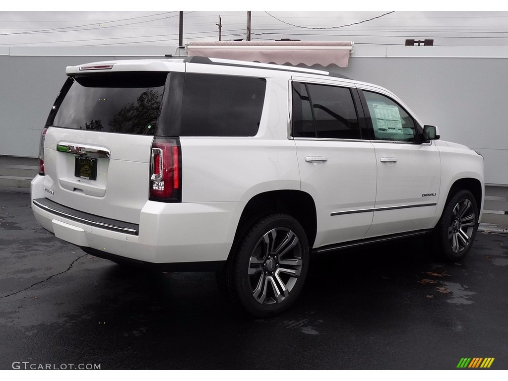 2018 Yukon Denali 4WD - White Frost Tricoat / Cocoa/Shale photo #2