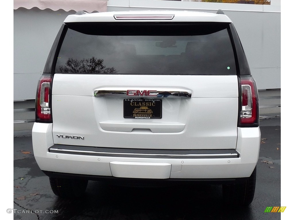 2018 Yukon Denali 4WD - White Frost Tricoat / Cocoa/Shale photo #3