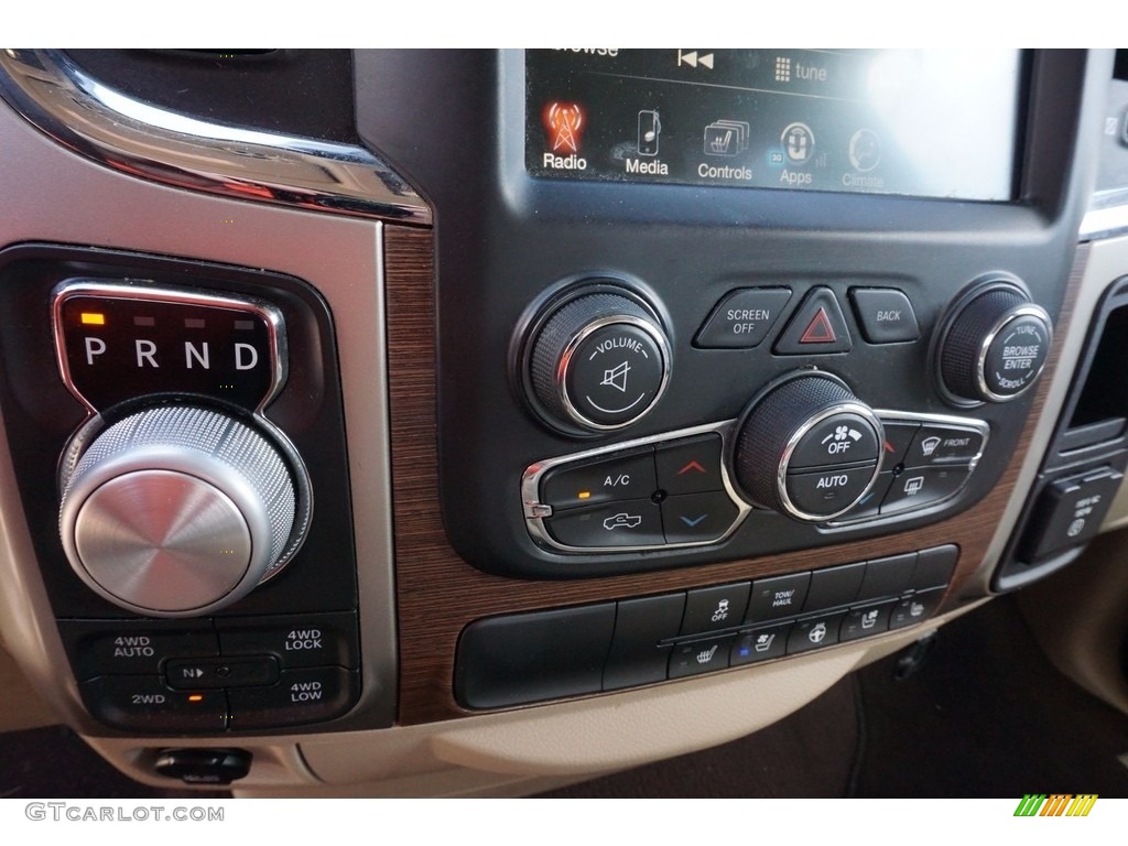 2017 1500 Laramie Quad Cab 4x4 - Pearl White / Canyon Brown/Light Frost Beige photo #15