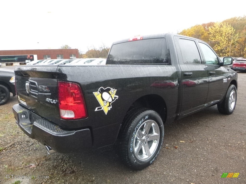 2018 1500 Express Crew Cab 4x4 - Brilliant Black Crystal Pearl / Black/Diesel Gray photo #5