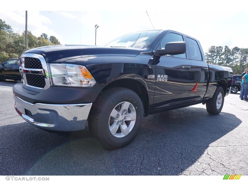 2018 1500 Tradesman Quad Cab - True Blue Pearl / Black/Diesel Gray photo #3
