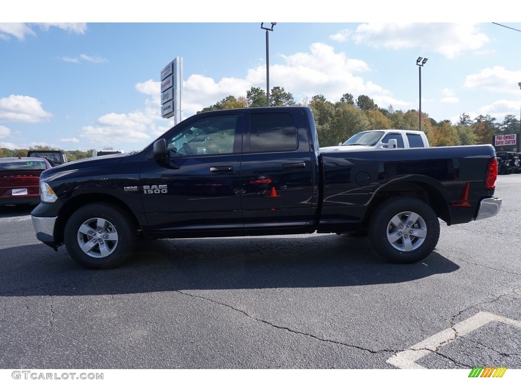 2018 1500 Tradesman Quad Cab - True Blue Pearl / Black/Diesel Gray photo #4