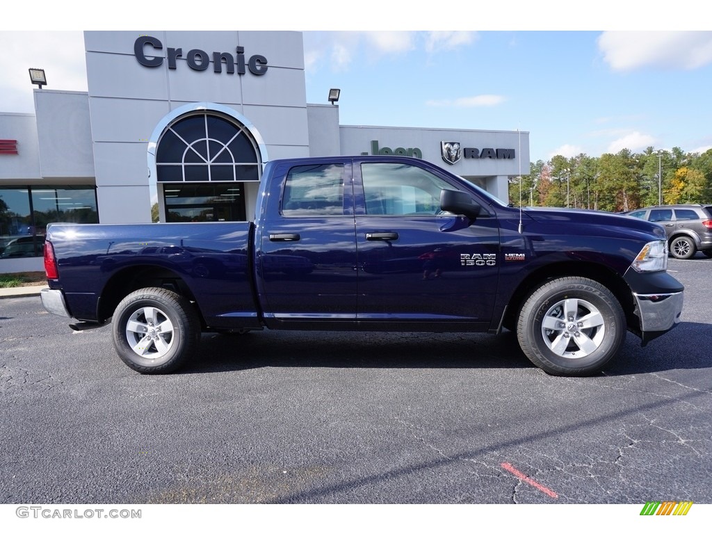 2018 1500 Tradesman Quad Cab - True Blue Pearl / Black/Diesel Gray photo #8