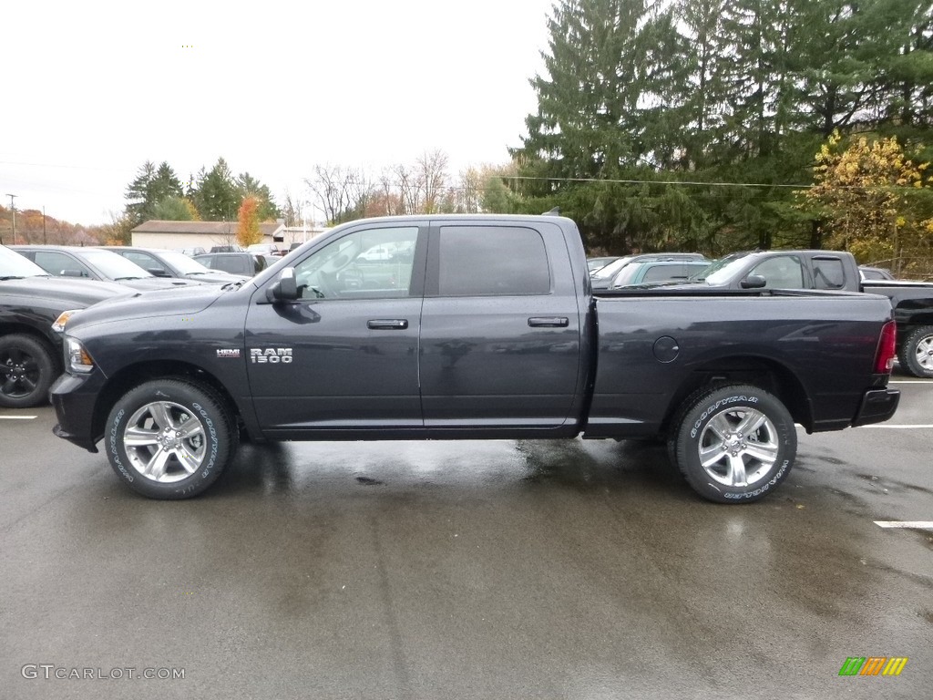 2018 1500 Sport Crew Cab 4x4 - Maximum Steel Metallic / Black photo #2