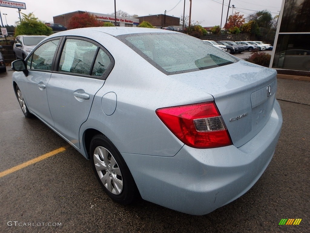 2012 Civic LX Sedan - Cool Mist Metallic / Stone photo #3