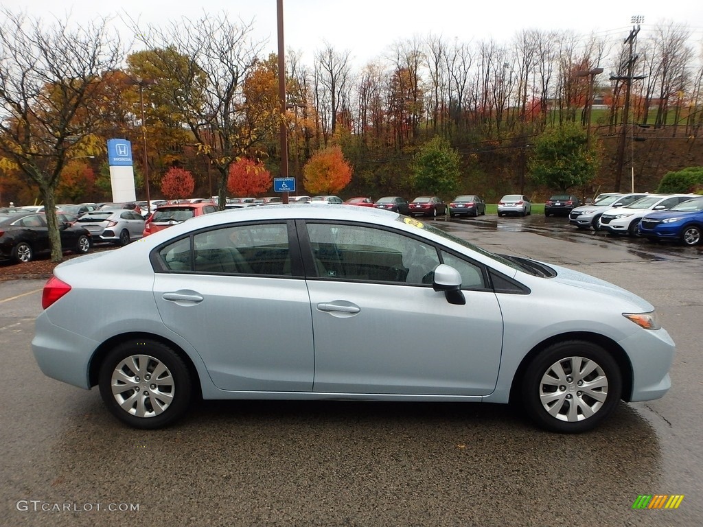 2012 Civic LX Sedan - Cool Mist Metallic / Stone photo #6