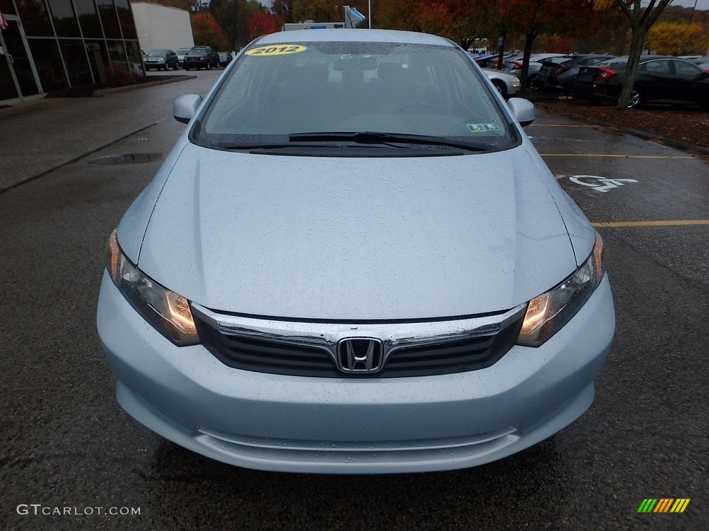 2012 Civic LX Sedan - Cool Mist Metallic / Stone photo #8