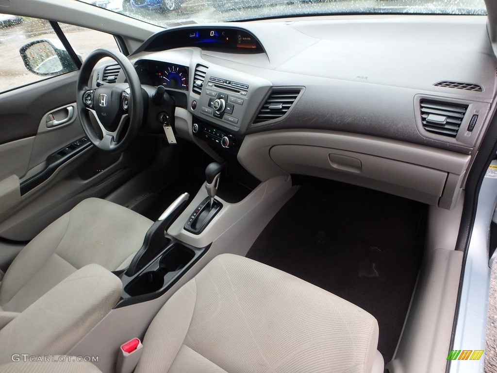 2012 Civic LX Sedan - Cool Mist Metallic / Stone photo #11