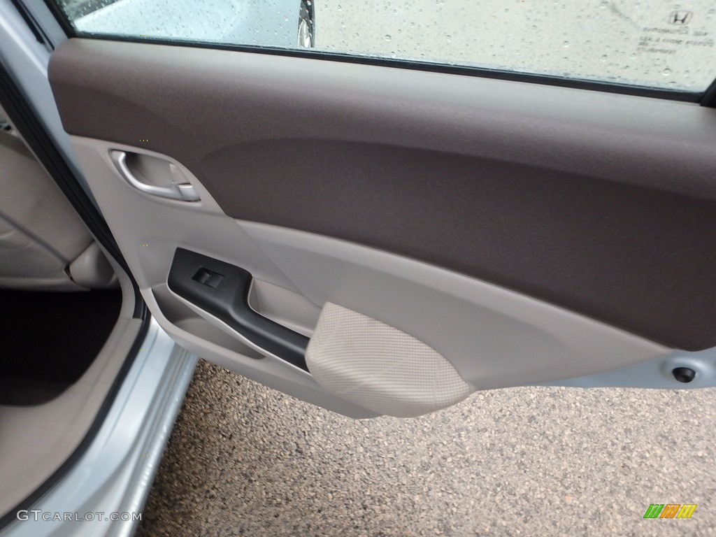 2012 Civic LX Sedan - Cool Mist Metallic / Stone photo #14