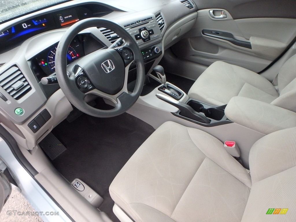 2012 Civic LX Sedan - Cool Mist Metallic / Stone photo #20