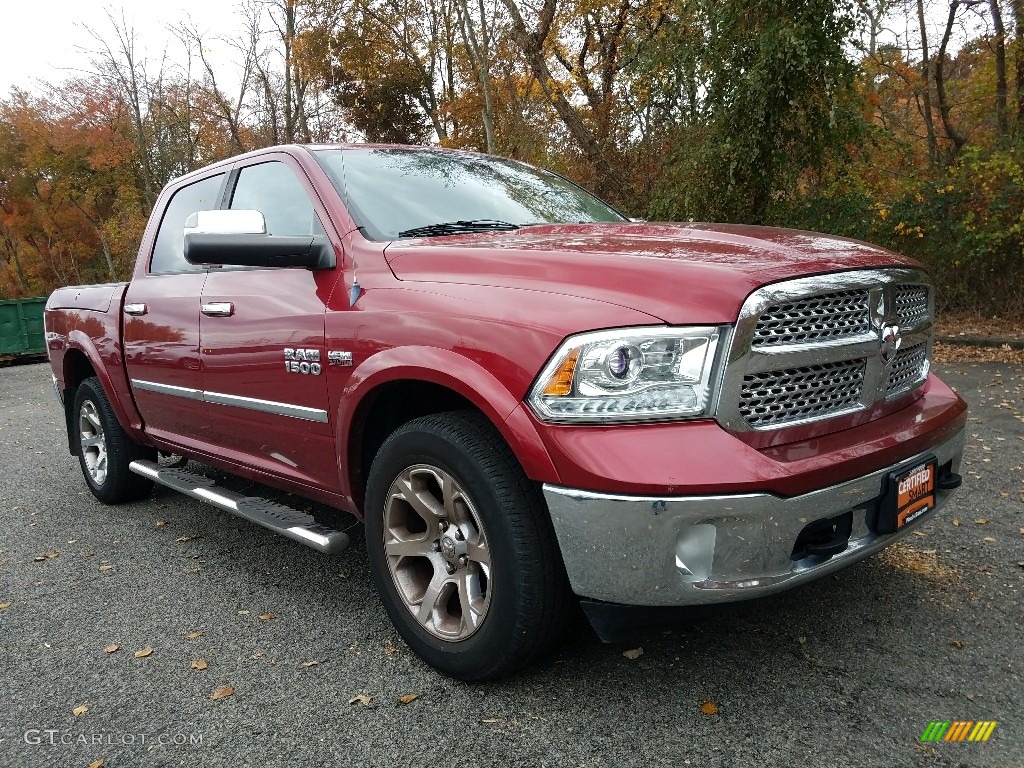 2013 1500 Laramie Crew Cab 4x4 - Deep Cherry Red Pearl / Black photo #1