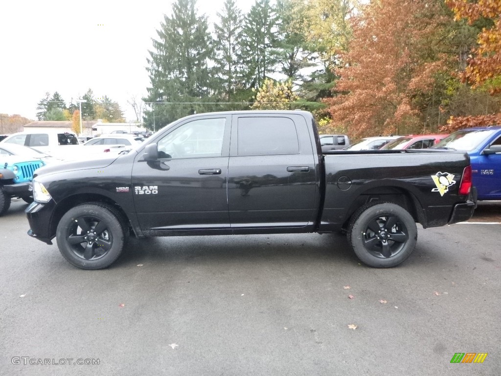 2018 1500 Express Crew Cab 4x4 - Brilliant Black Crystal Pearl / Black/Diesel Gray photo #2