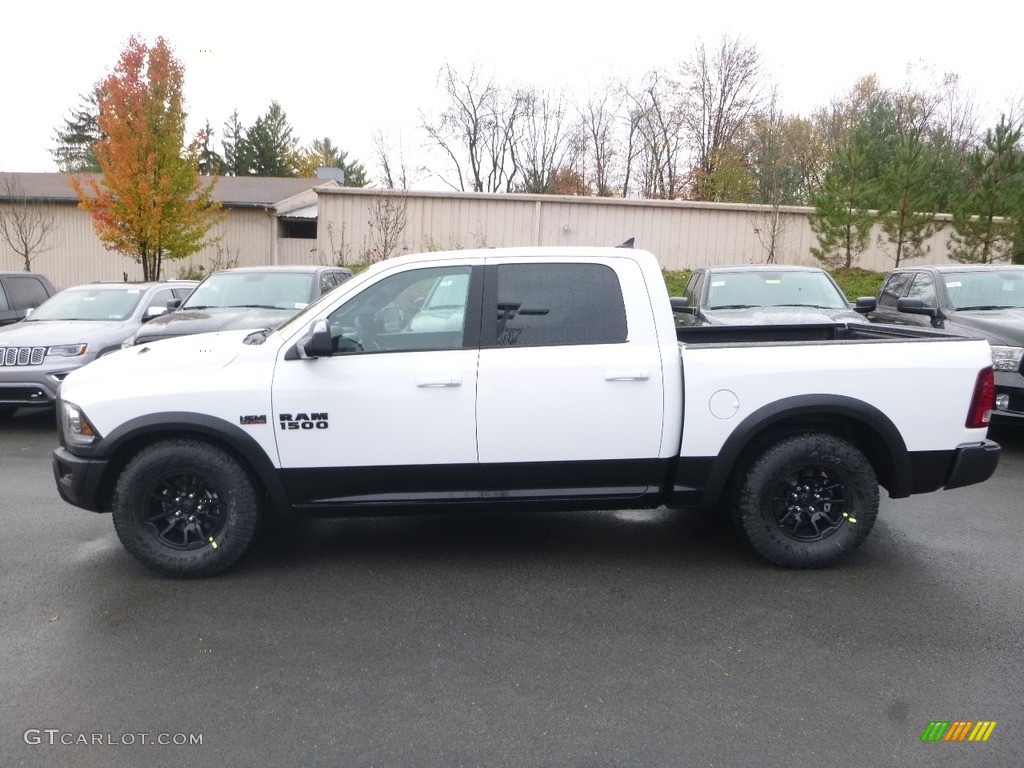 2018 1500 Rebel Crew Cab 4x4 - Bright White / Black photo #2