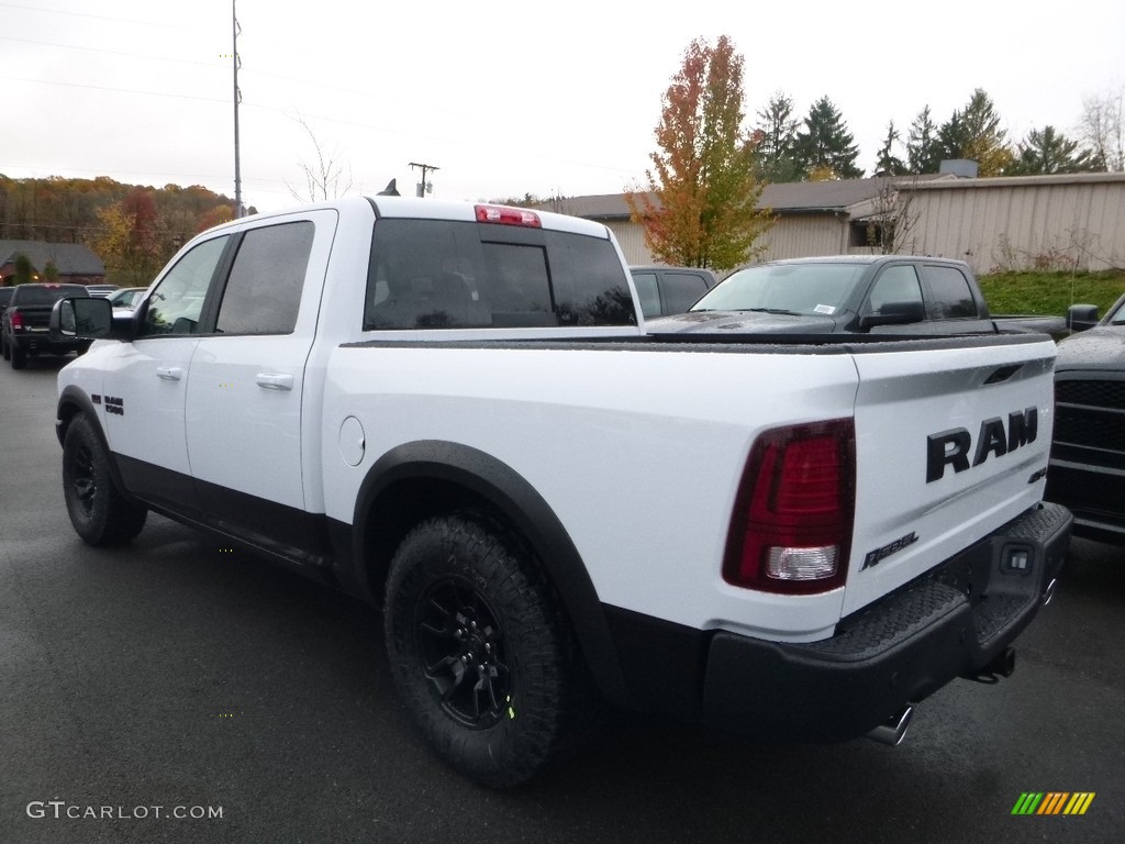 2018 1500 Rebel Crew Cab 4x4 - Bright White / Black photo #3