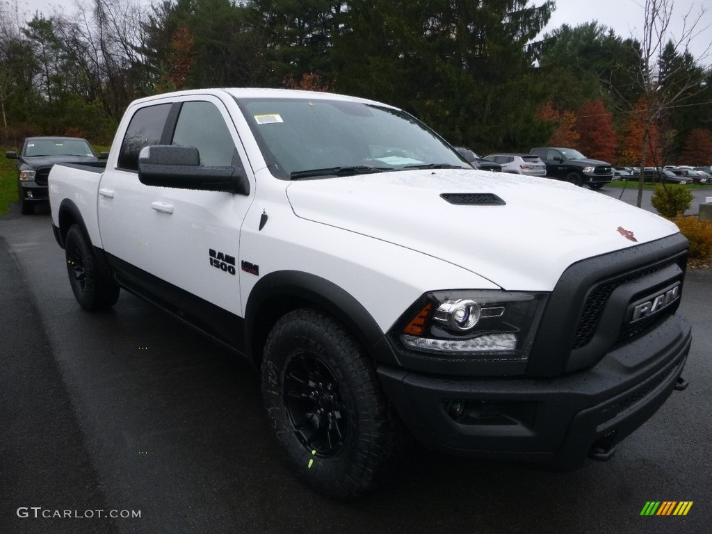 2018 1500 Rebel Crew Cab 4x4 - Bright White / Black photo #6
