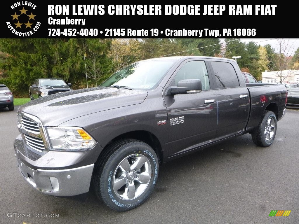 2018 1500 Big Horn Crew Cab 4x4 - Granite Crystal Metallic / Black/Diesel Gray photo #1