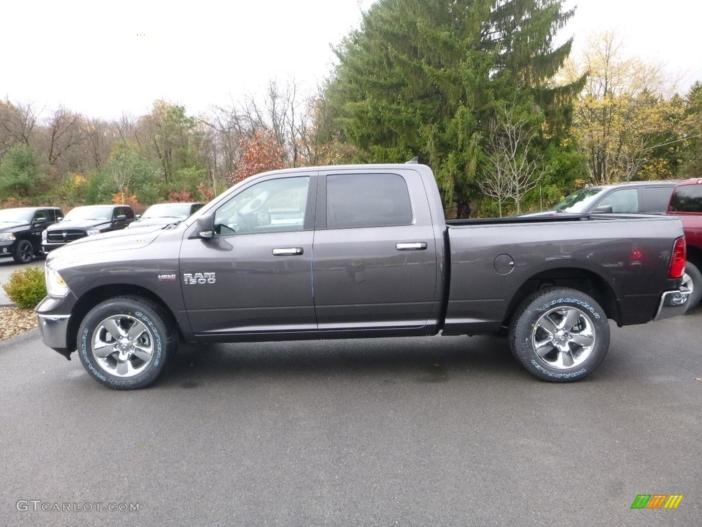 2018 1500 Big Horn Crew Cab 4x4 - Granite Crystal Metallic / Black/Diesel Gray photo #2
