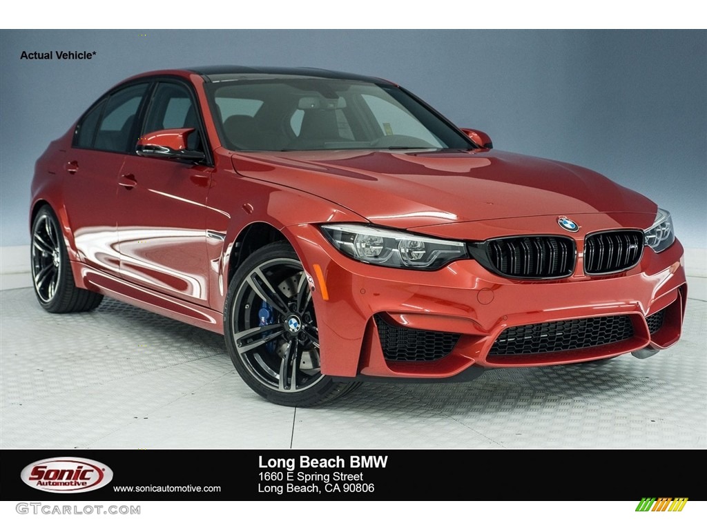 2018 M3 Sedan - Sakhir Orange II Metallic / Black photo #1