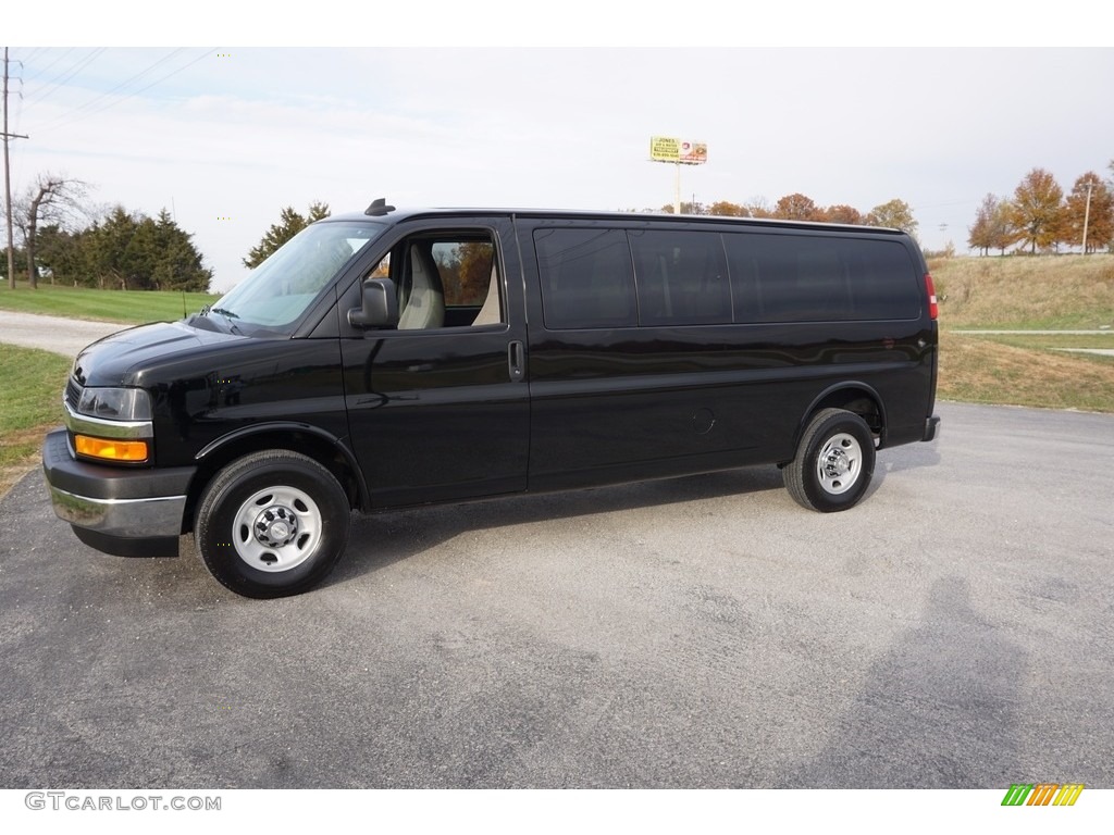 2017 Express 3500 Passenger LT - Black / Medium Pewter photo #2