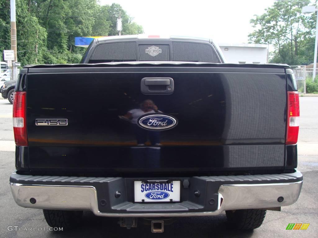 2004 F150 Lariat SuperCrew 4x4 - Black / Black/Medium Flint photo #5