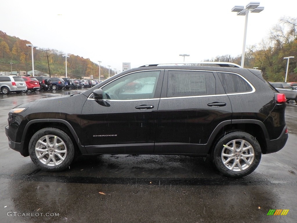 Diamond Black Crystal Pearl 2018 Jeep Cherokee Latitude Exterior Photo #123747254