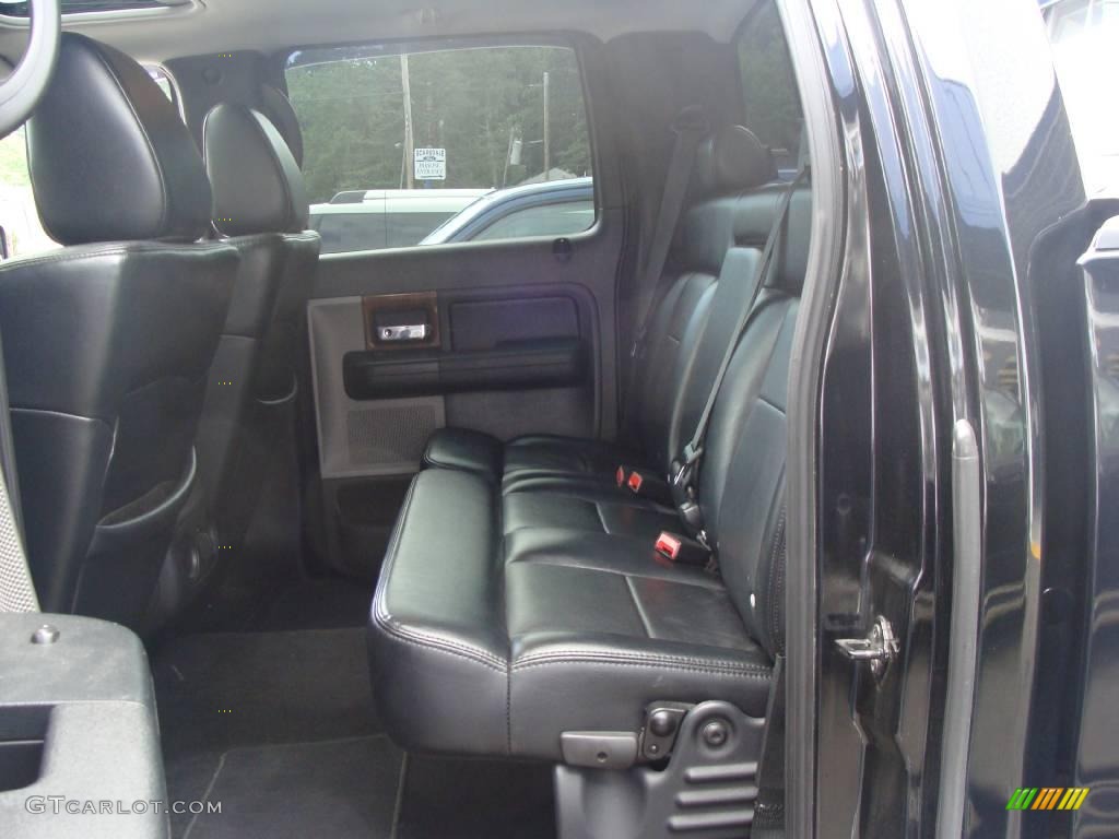 2004 F150 Lariat SuperCrew 4x4 - Black / Black/Medium Flint photo #18