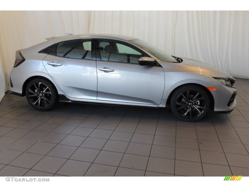 Lunar Silver Metallic 2018 Honda Civic Sport Hatchback Exterior Photo #123751010
