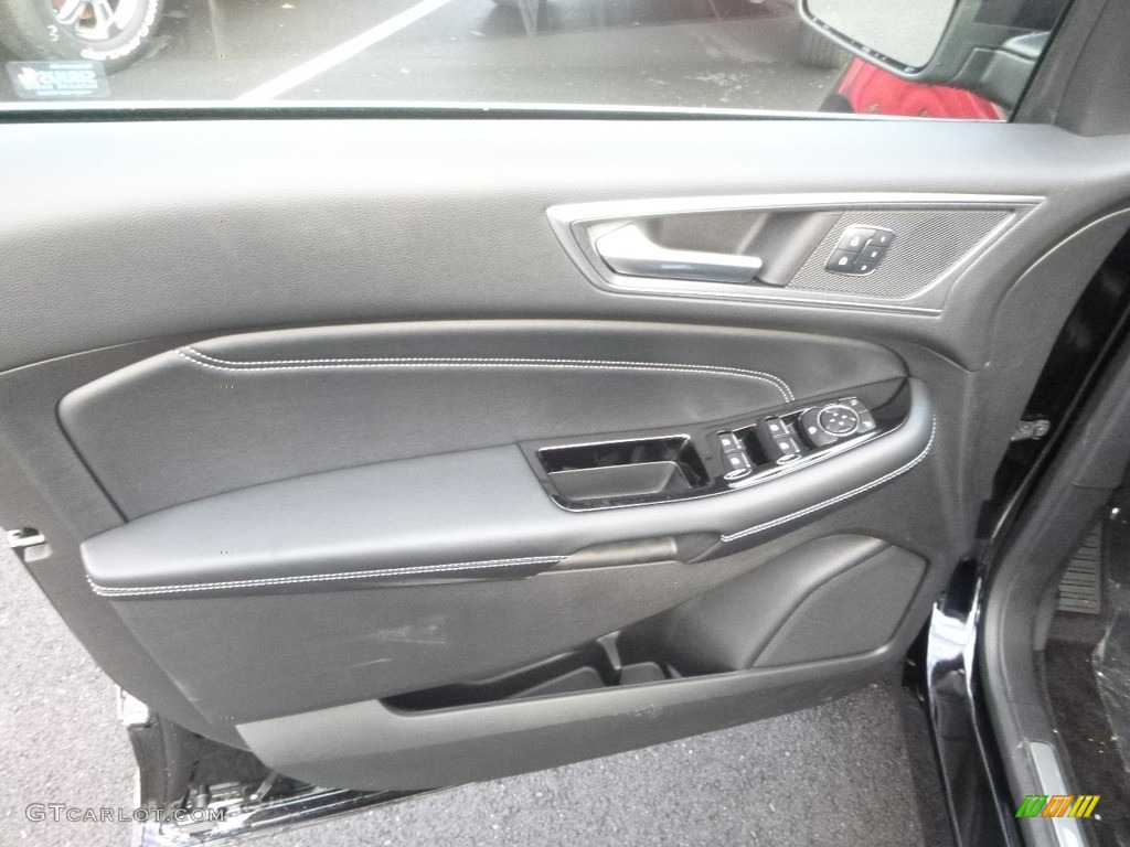2018 Ford Edge Titanium AWD Ebony Door Panel Photo #123752780