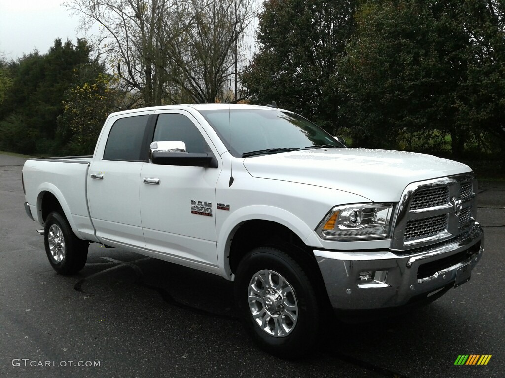 Bright White 2018 Ram 2500 Laramie Crew Cab 4x4 Exterior Photo #123753452